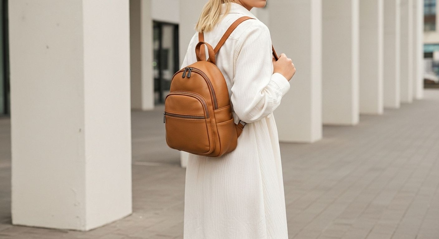 Mochila de cuero genuino