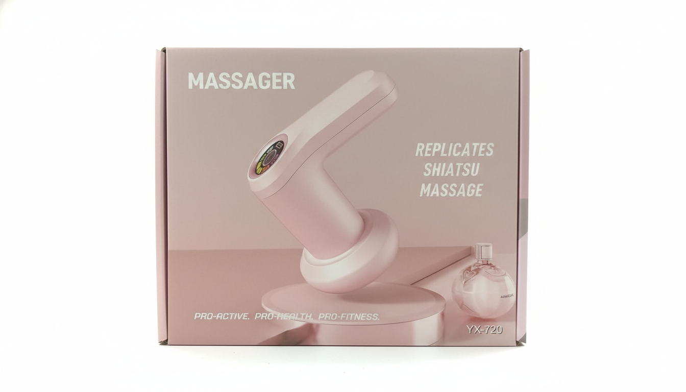 Pistola masajeador 4 cabezales