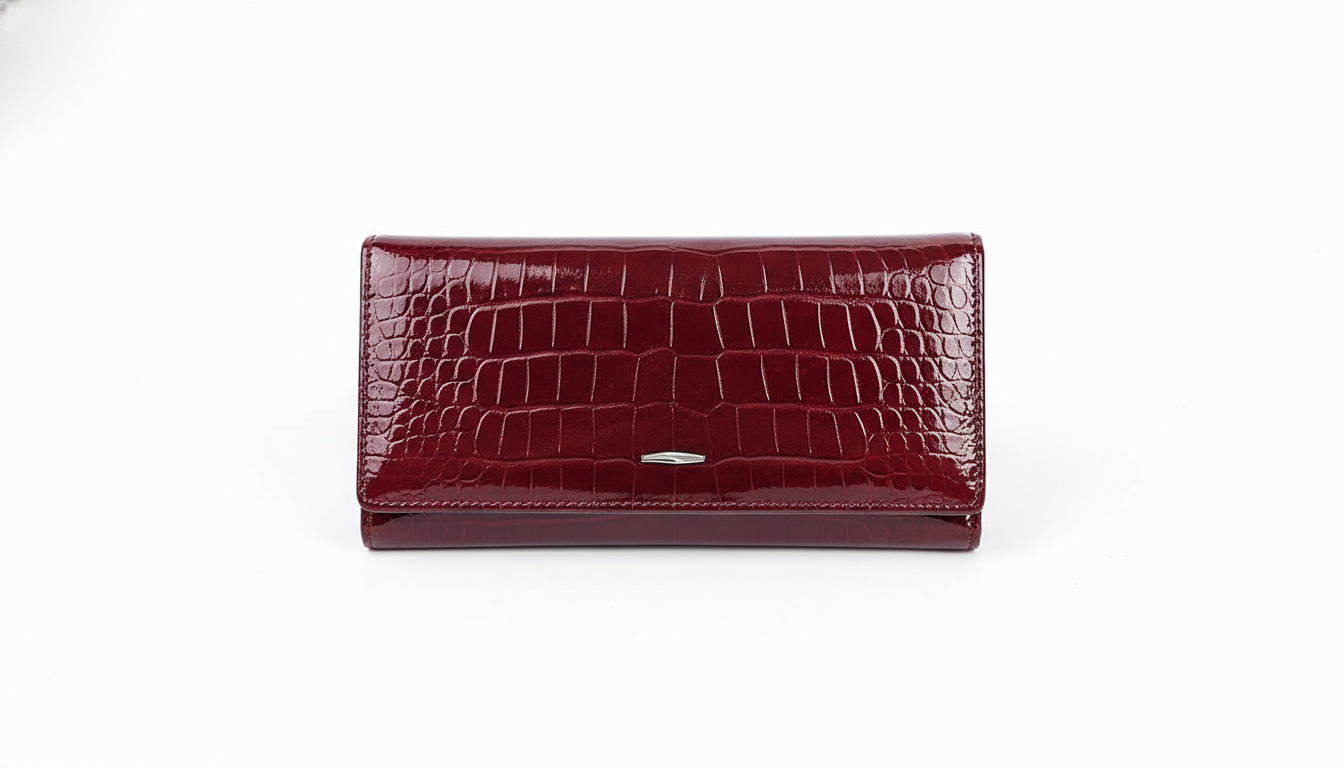 Billetera Porta chequera de cuero Laly