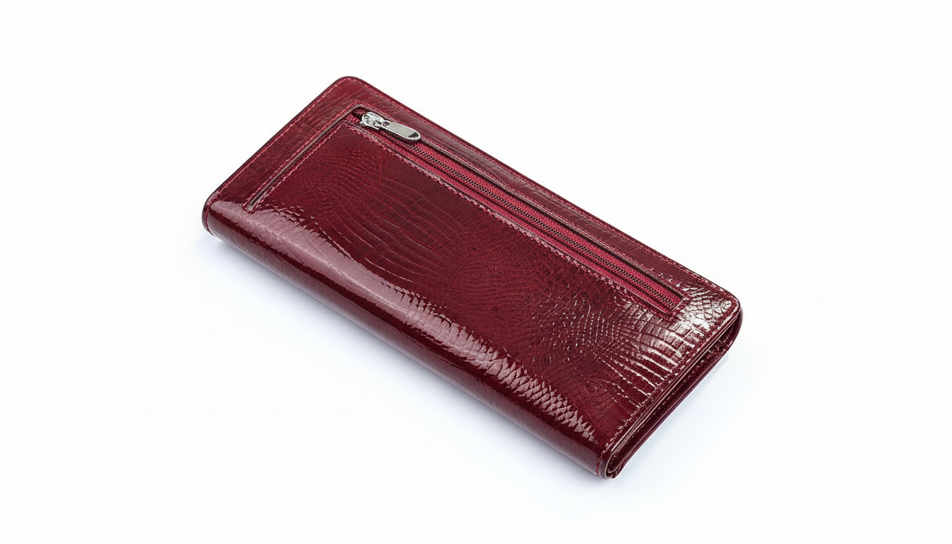 Billetera Porta chequera de cuero Laly