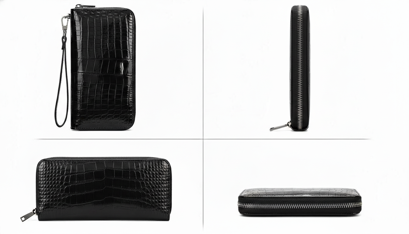 Billetera Porta chequera de cuero Khonzor