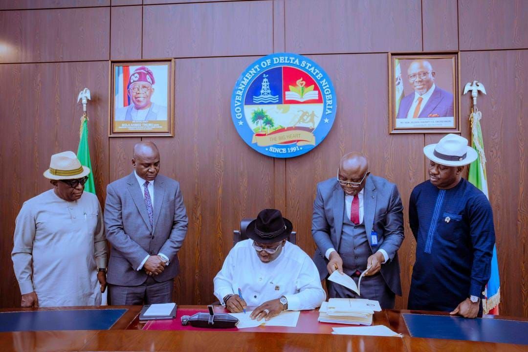 Oborevwori Signs Five Laws, Grants Legal Backing to 13th-Month Salary for Delta Workers