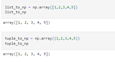 NumPy array initialization