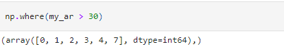 indexes of an array