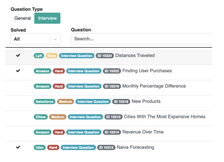 Real Data Science Questions from Real Companies