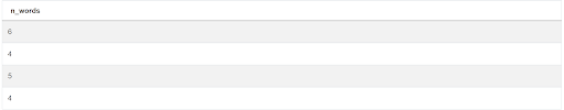 SQL Question to Count the Number of Words per Row