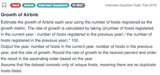 Data Analyst Interview Questions from Airbnb