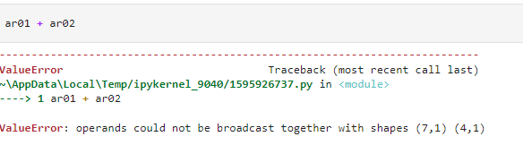 Numpy Broadcasting ValueError