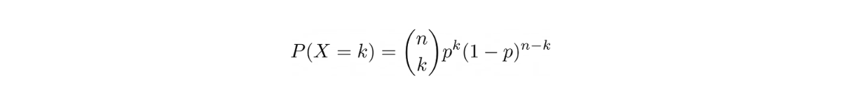 equation of binomial distribution