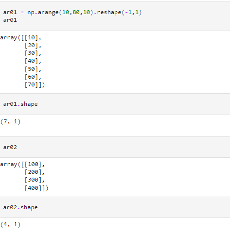 Numpy Broadcasting Example