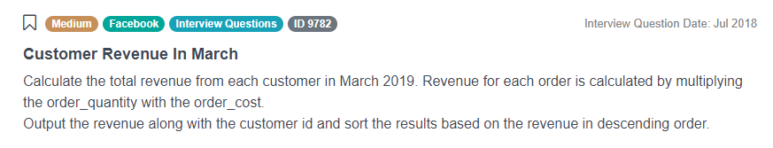 SQL Interviw Question from Facebook