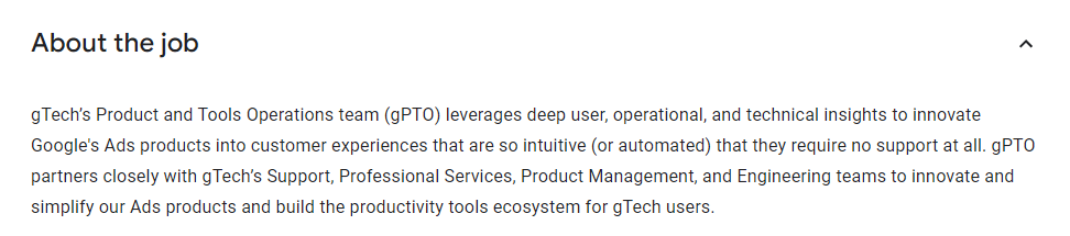 Data scientist job at Google