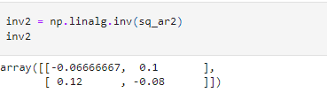 Inverse of a matrix