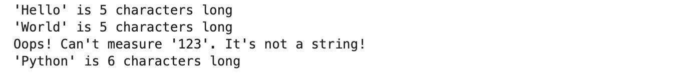 TypeError Handling for Python String Length