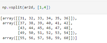 specified indexes