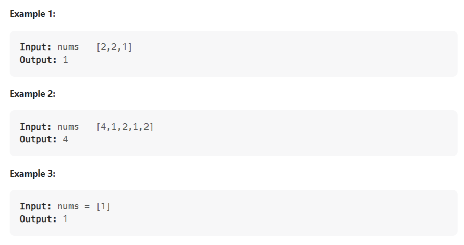 Understanding LeetCode Single Number Data