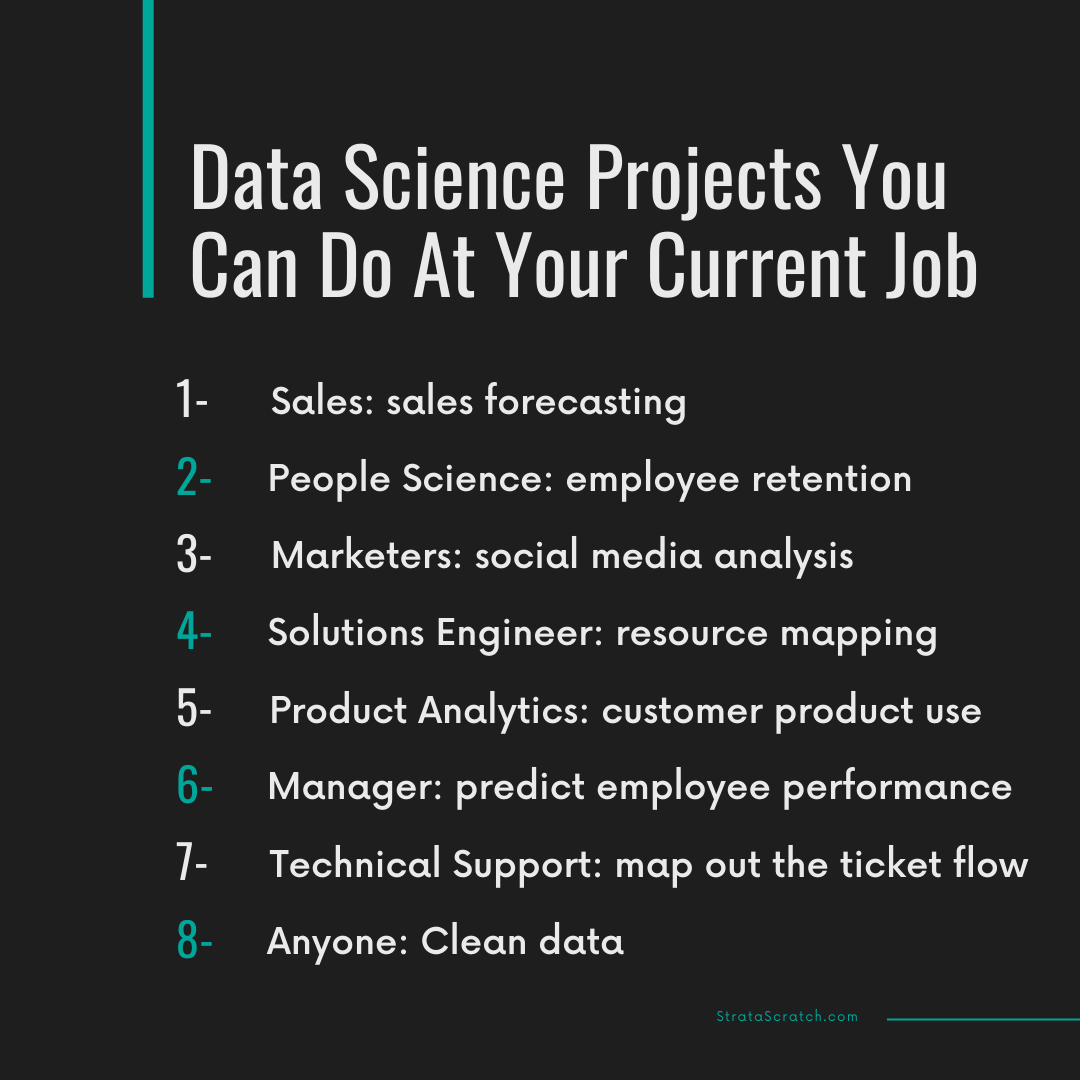 8 Data Science Projects You Can Do At Your Current Job