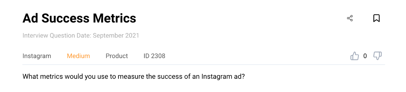 Product analyst interview question from Instagram