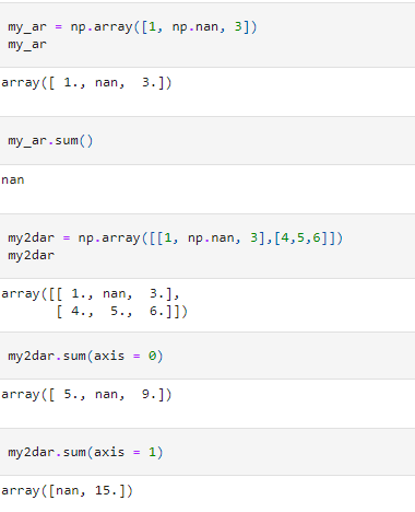 Handling Missing Values in Numpy