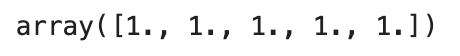 Creating np.ones Method with Python List