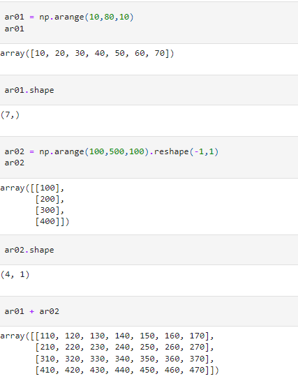 Numpy Broadcasting Example