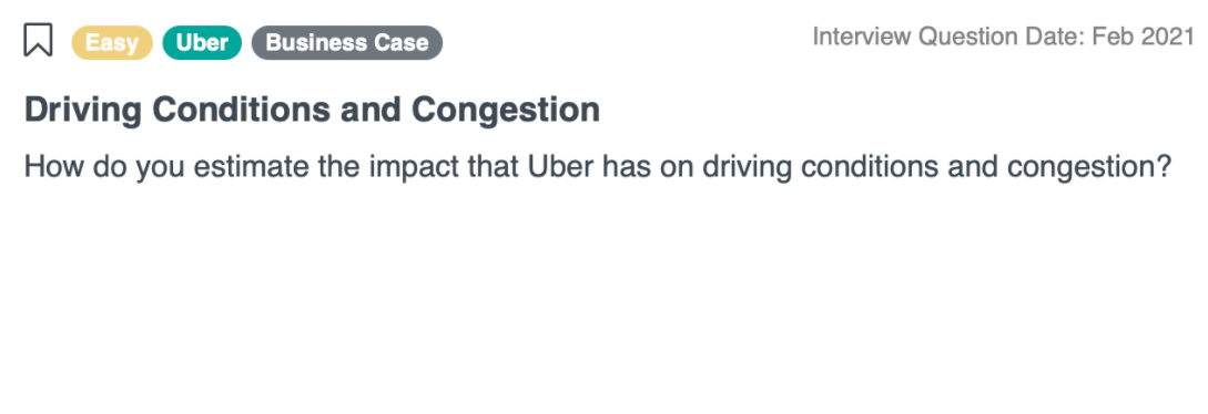 Data analyst interview question from Uber