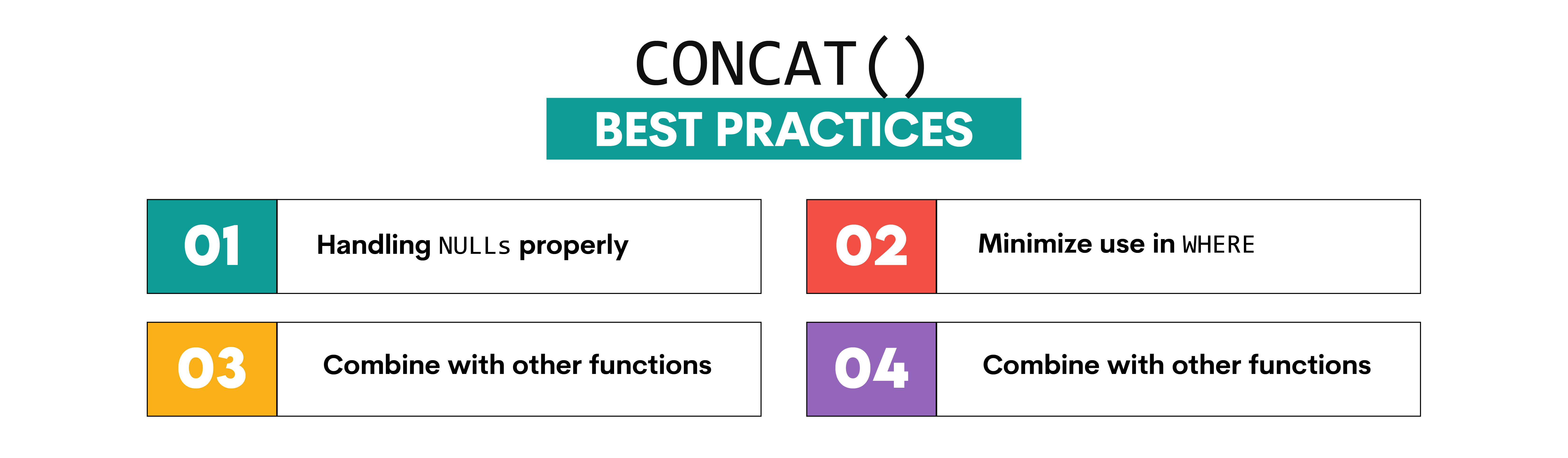 Best Practices of Using SQL CONCAT