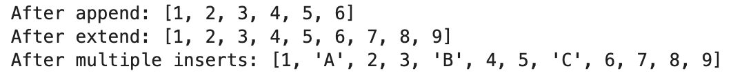 Adding Elements to List in Python With Append and Extend