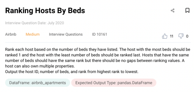 Python data engineer interview question from Airbnb