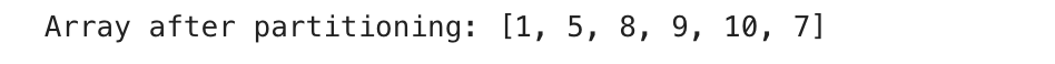 Partitioning Component of Quick Sort Time Complexity