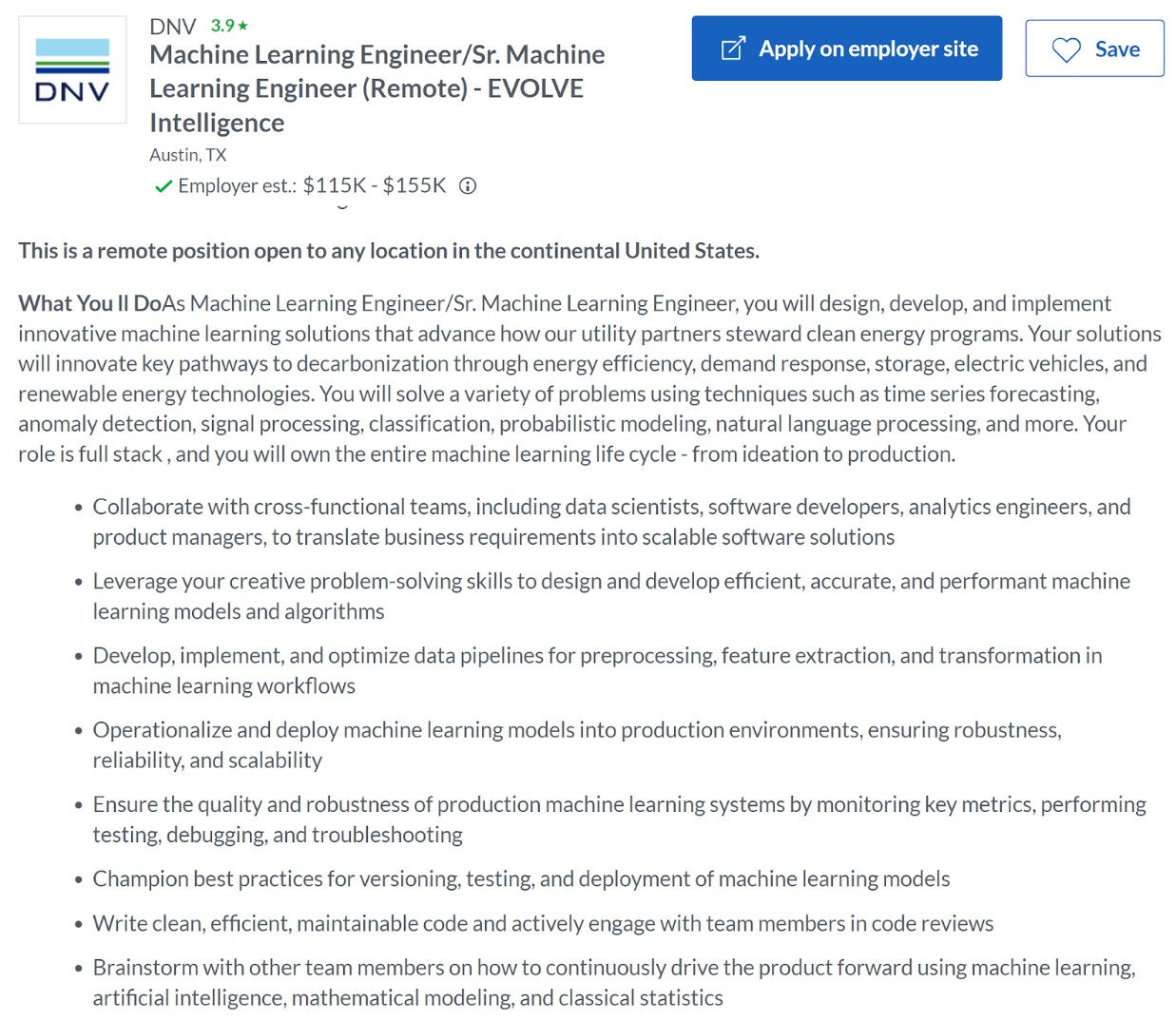 Remote Machine Learning Engineer Job Role