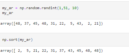 Sorting in Numpy