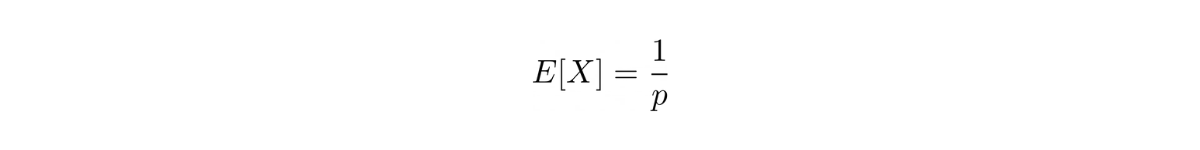 expected value for a geometric distribution