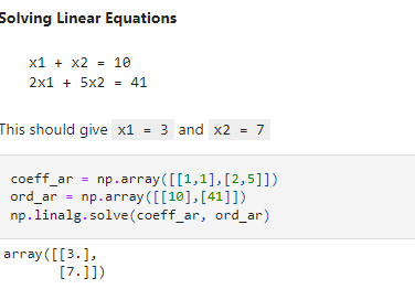 Solving Linear Equations