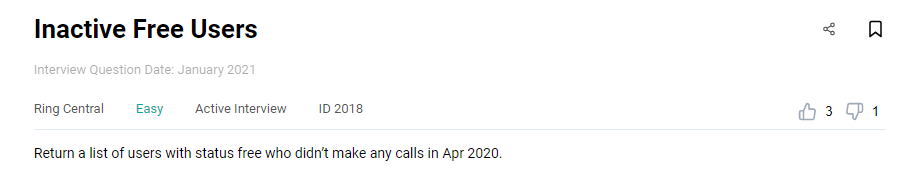 Business analyst interview question from Ring Central