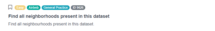 Python Pandas Interview Questions to Find all neighborhoods