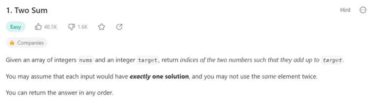 Solving LeetCode Two Sum Problem for Data Science Interviews ...