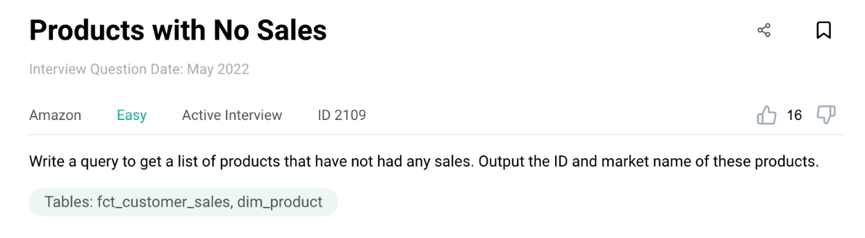 Product analyst interview question from Amazon