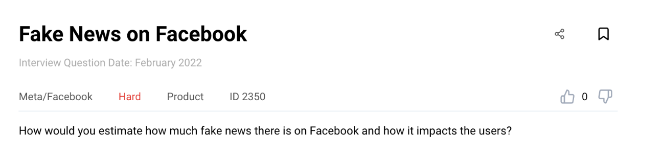 Product analyst interview question from Facebook