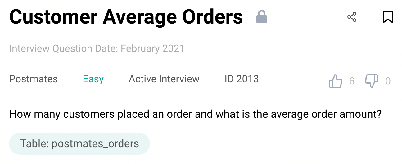 SQL Aggregate functions interview question from Postmates