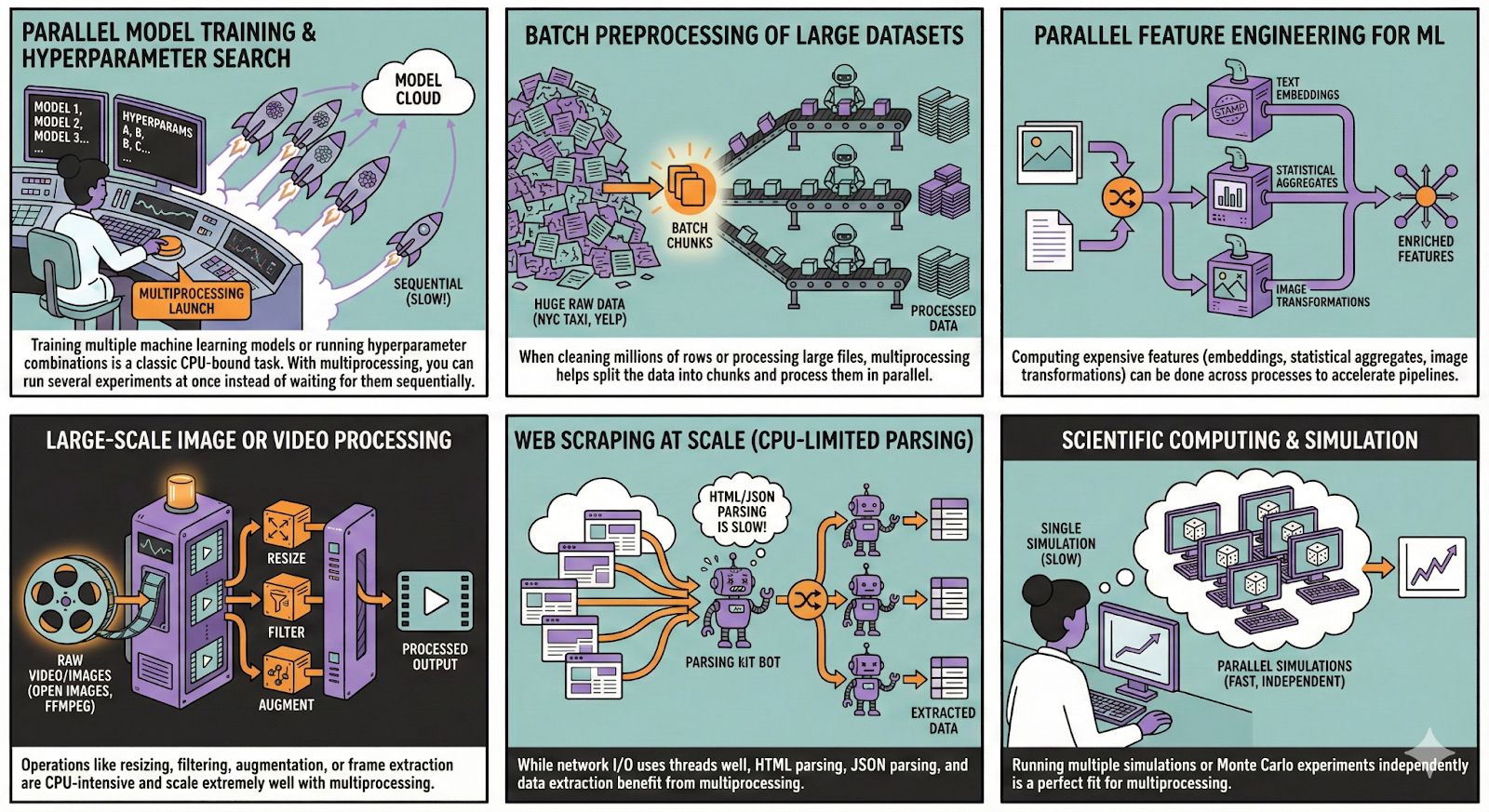 Python Multiprocessing Real world Use Cases