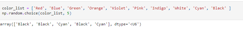 Sampling in NumPy