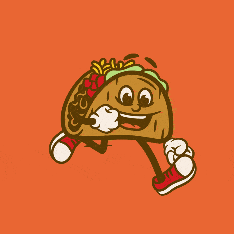 Take Me Tacos Running Guy
