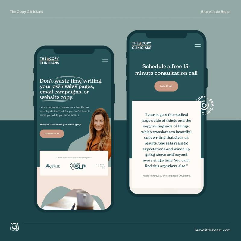 The Copy Clinicians Mobile Site