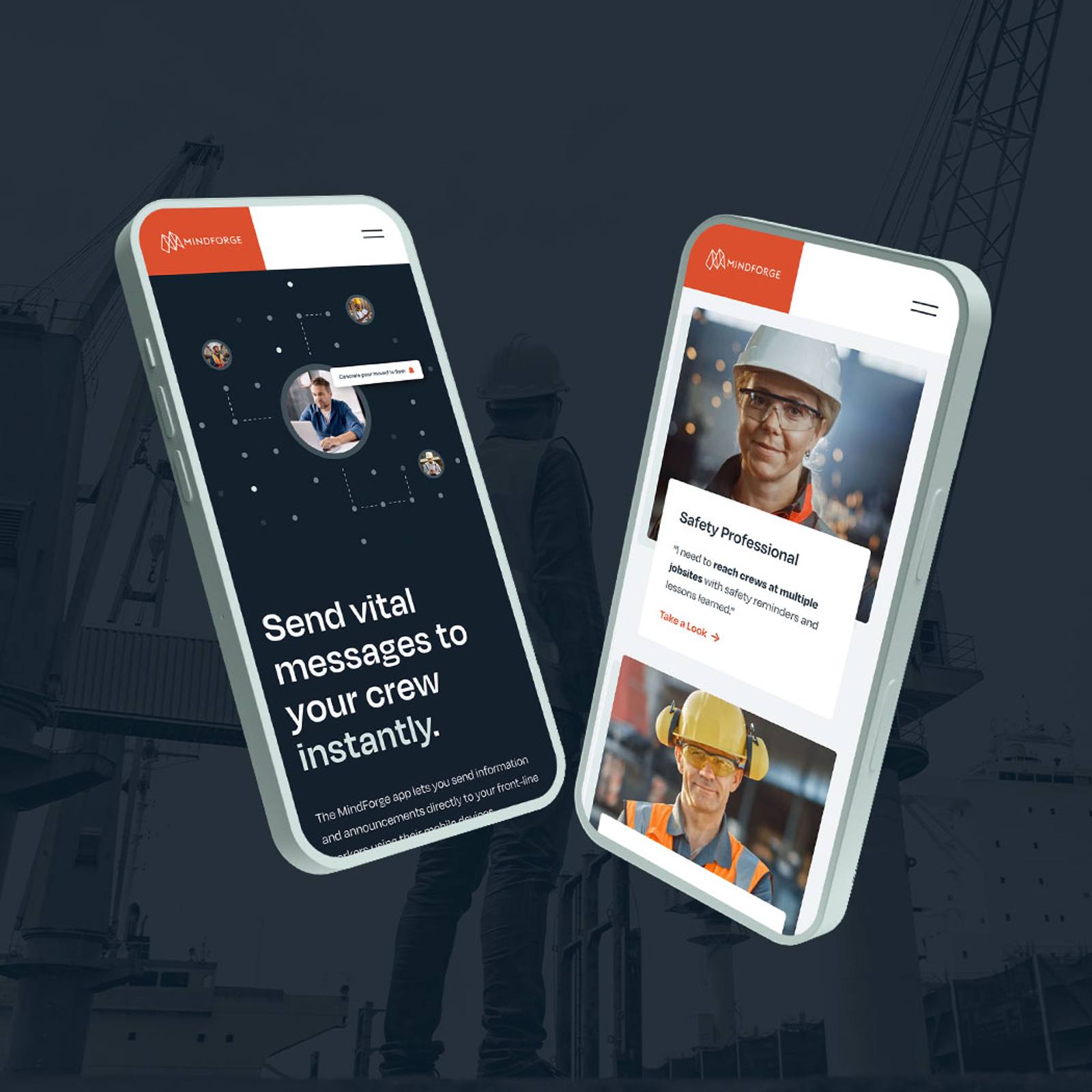 MindForge website mobile mockup