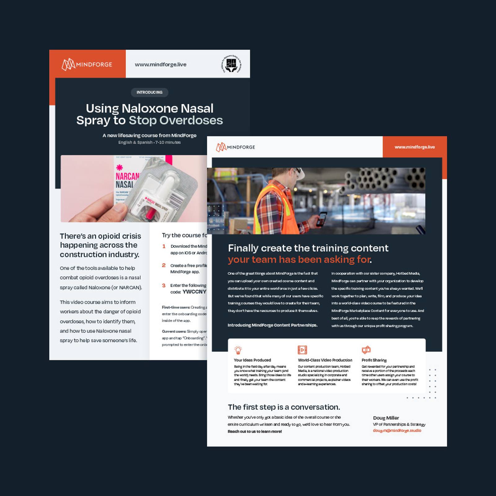 MindForge print collateral