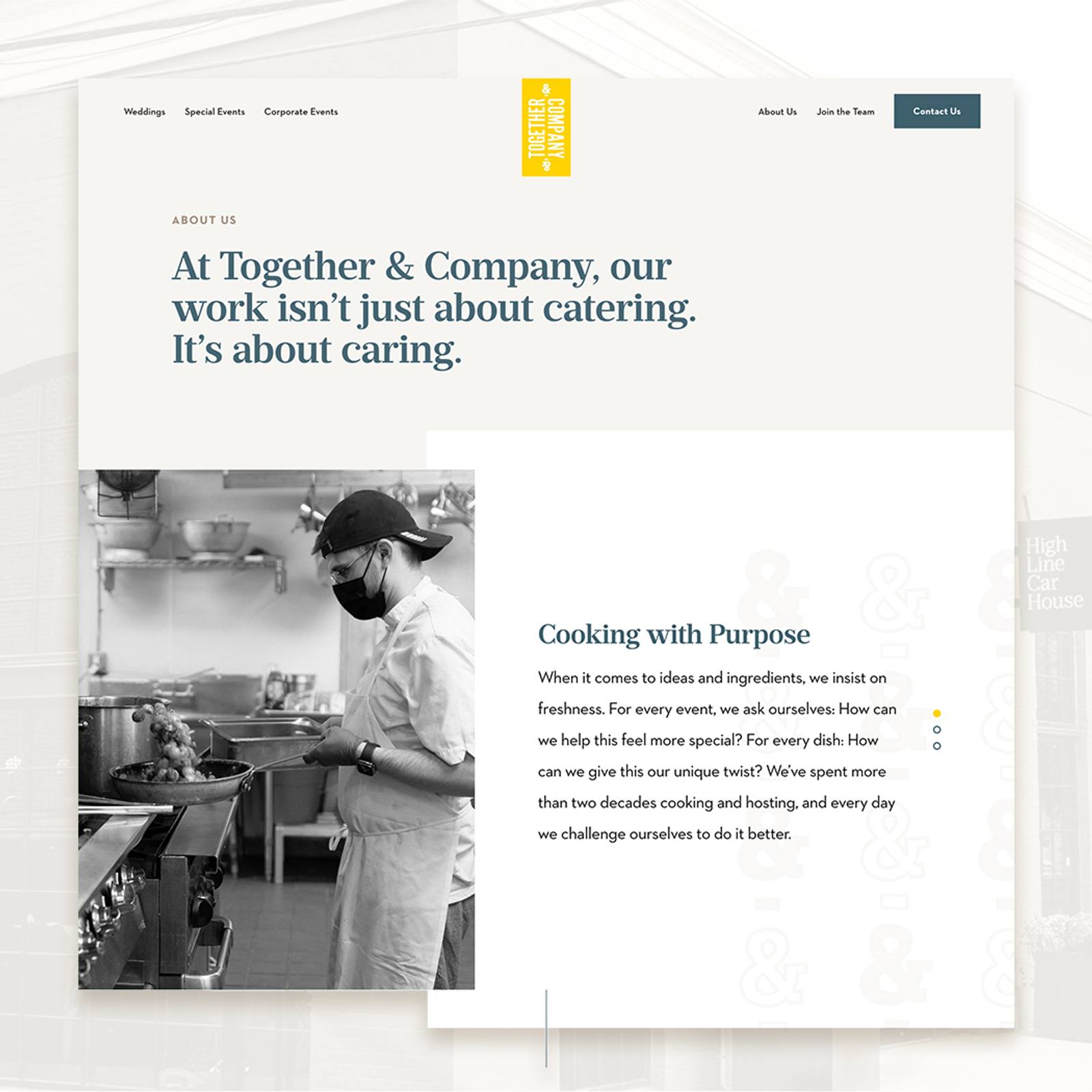 Together & Co website About Us page