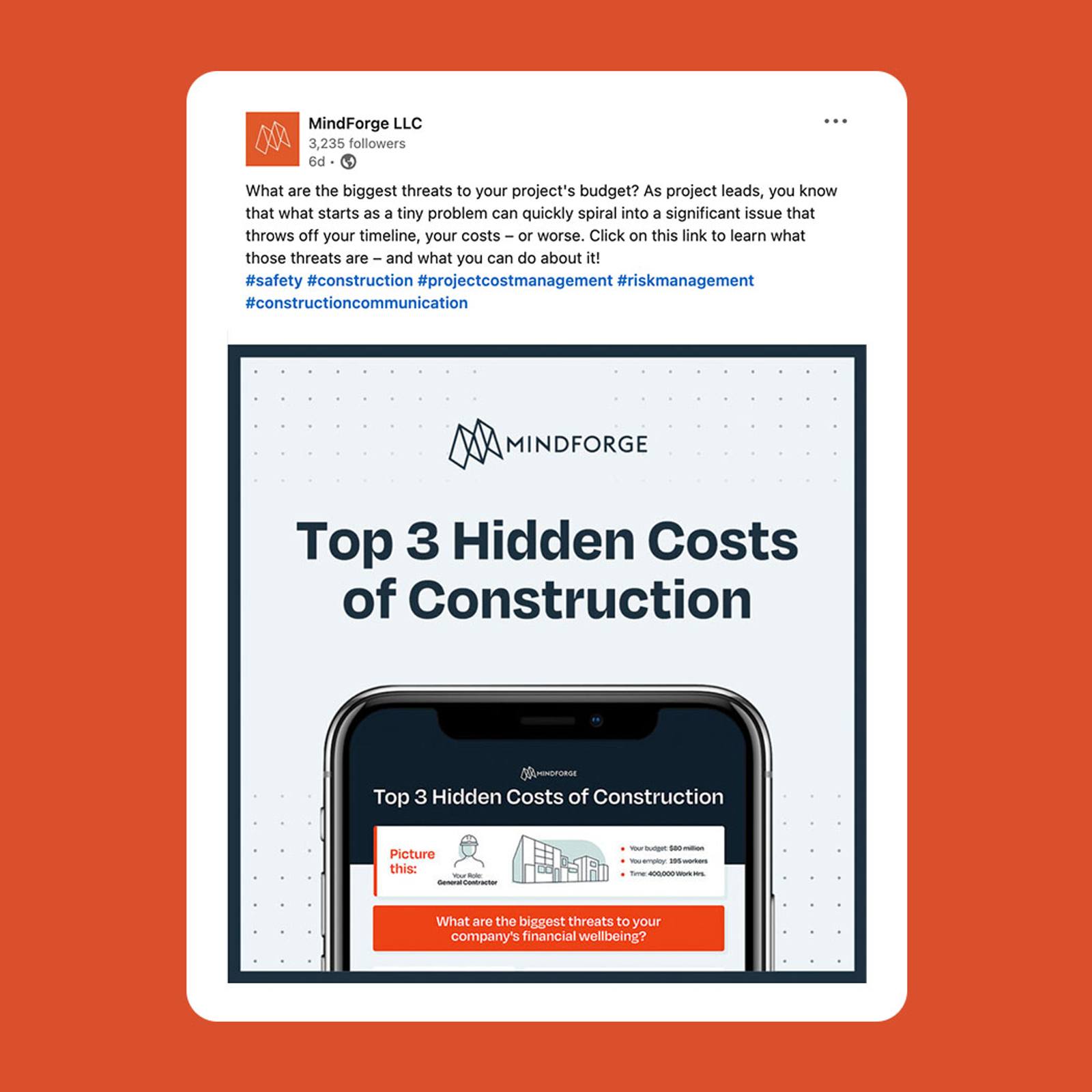 MindForge social post mockup