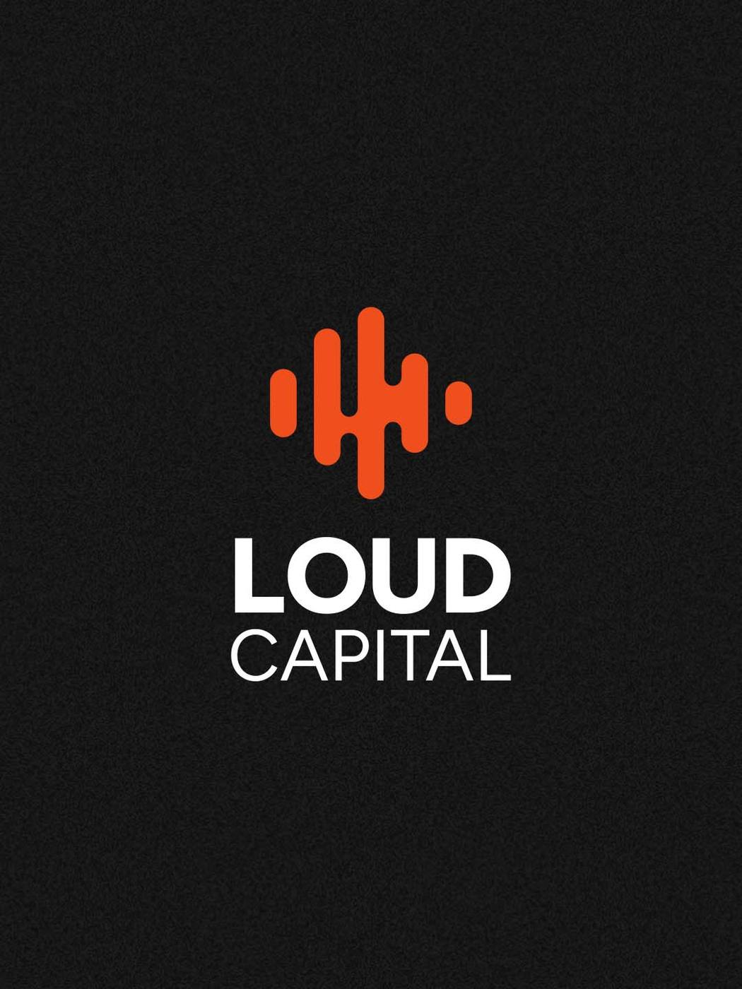 LOUD Capital logo design on a black background