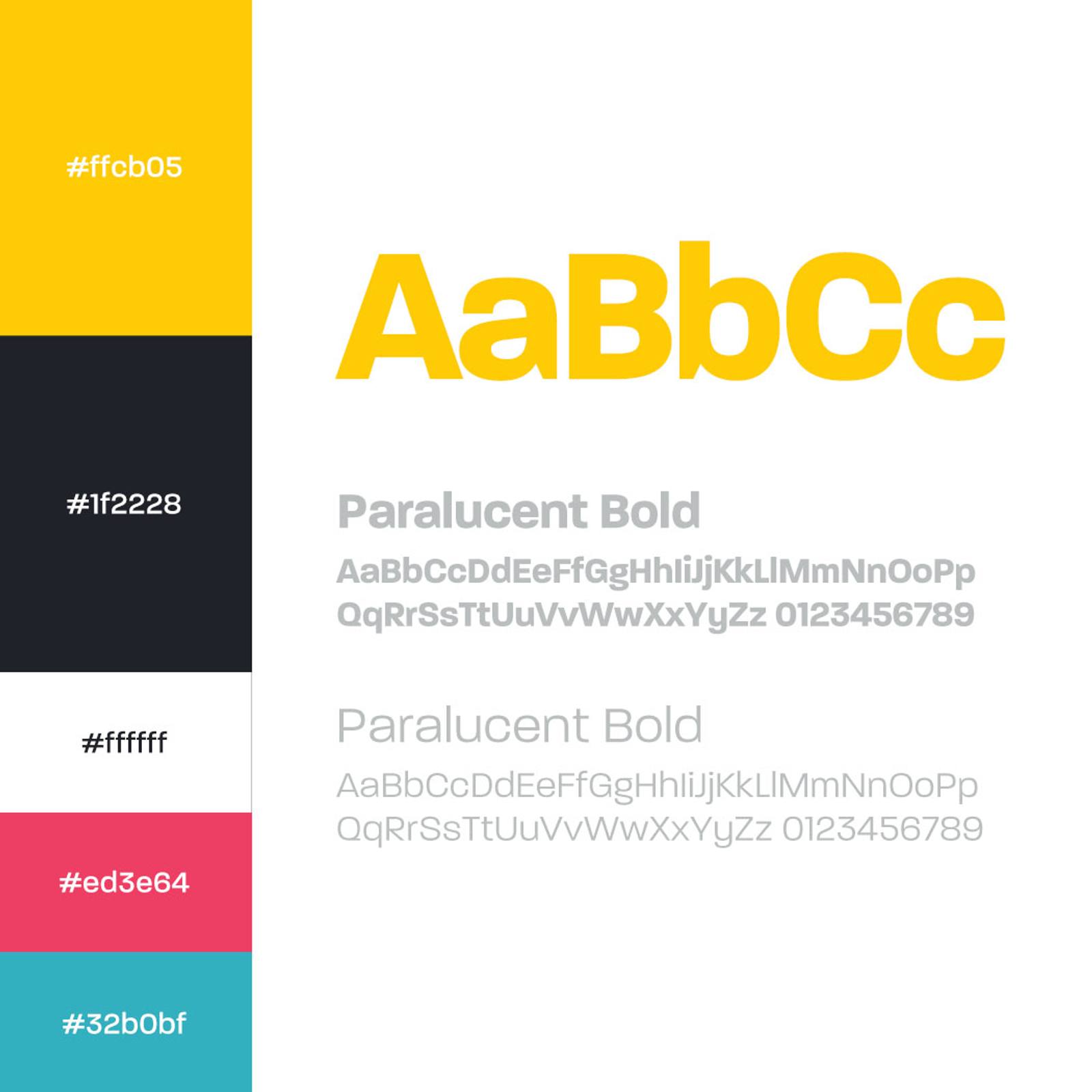 Mammoth Packaging colors and typography